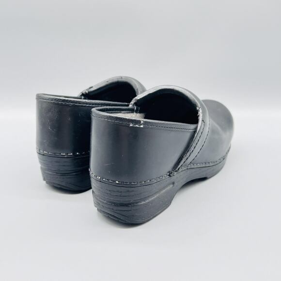 Dansko Shoes Women 6 Black Leather XP Professional Nursing Clogs Slip On Comfort - Picture 8 of 12